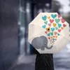 Paraplu'S Valentijnsdag Olifant Liefde Outdoor Winddichte Regenparaplu Volautomatische Acht Strengen Heren Dames Grote Parasol