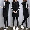 Kvinnors byxor Leisure Spring och Autumn Large Size Fat Sister Loose Show Thin Sports Sport Female Student Fashion Two-Piece Set Coat