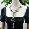 ペンダントネックレスlii ji Real Stone Shell Jades Agates Necklace 57cm女性ジュエリーストックセール