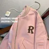 Damenjacken Rosa Baseballuniformjacke Damenmode Frühling und Herbst Lose lässige amerikanische Motorrad-Pu-Lederjacken für Damen 230803