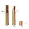 wholesale 5ML Electroplated Glass Spray Perfume Bottle Press-packed Travel Portable Shading Small Sample Bottles LL