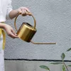 Wodakowe urządzenia nordyckie złoty mosiądz kettle kwiat dom Długie usta garnek miedziany zraszacz ogrodniczy