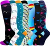 Sports Socks Compression Strumpor Unisex Multi Pair Drop Varicose Venes For Men Women Running Flight Travels