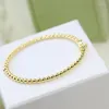 Bangle Summer Brand Beautiful Jewelry Women's Fine Round Beads Yellow Bracelets Banquet Party Accessories Birthday Gifts