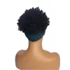 Syntetiska peruker Kort kinky lockigt pannband för svarta kvinnor afro curls blondin med halsduk naturligt cosplay peruk falskt hår 230803