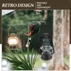 Castiçais para decoração de acampamento ao ar livre Lanterna de LED vintage Luz de mão Tenda pendurada com acabamento de metal