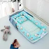 Bassinets Cradles Baby Crib Baby Cotton Cradle odpowiedni dla noworodków. Przenośne dziecko basowe poduszka na poduszka basowa gniazdo z poduszką i akcesoriami dla niemowląt Z230804
