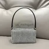 Sacos de noite Lidar com strass Saco de noite prata Cristal Bling Sacos com alça superior para mulheres Bolsas e bolsas de luxo designer bolsa feminina J230804