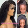 4c Glueless Human Hair Wig Kinky Straight brazilian virgin Wigs 4c Edges Baby Hair Lace Wigs For Women Yaki Straight 360 lace Closure Wig