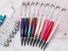 groothandel Hot selling kerstcadeaus lege buis metalen balpen drijvende glitter diy pen kids gedroogde bloem kleine shell wulk crystal LL