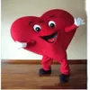 2018 Costume della mascotte del cuore rosso di dimensione adulta di alta qualità Costume della mascotte del cuore operato 227v