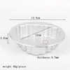 Formas de cozimento (5 pçs/lote) Alta qualidade 4 polegadas redondas por fora Forma de coração por dentro Alumínio Metal Molde para bolo Torta Mousse Jelly Pan Mold