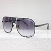 Óculos de sol DRX-2087 Pilot Style Woman Luxury Alloy Double Bridge Steampunk Eyeglasses High Quality Genuine Men Solar Glasses