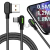 Chargeurs / Câbles 0.5M 1.2M 1.8M Coude 90 Degrés USB C Type C Câble De Charge Rapide Super Charge Ligne Cordon Accessoires De Téléphone Pour Xiaomi Oppo x0804