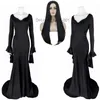 Theme Costume Addams Wednesday Morticia Addams role-playing Halloween sexy dress wig adult women punk gothic witch lace slim dress Z230804