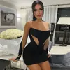 Womens Clothing Wholesale Spring Style Long Sleeve Mesh Stitching See Through Hip Sexy Fashion Dress