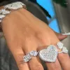 Klaster Pierścienie Prawdziwy 925 Srebrny geometryczny Pierścień geometryczny CZ dla kobiet Lady Cuubic Zirconia Sparing Bling Fale Finger Wedding Biżuteria