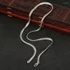 Chaînes 925 en argent Sterling mode thaï coréen collier hommes Style Simple personnalisé bijoux polyvalent clavicule chaîne