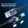 Ladegeräte/Kabel FONKEN Magnetisches Kabel 540 Grad drehbares magnetisches Ladekabel vom Typ C, Micro-USB-Magnet-Ladekabel, Mobiltelefonkabel für iPhone 11 8 x0804