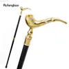 Bastões de caminhada Golden Pipe Pattern Luxo Fashion Bengala para festas Decorativas Bengala Crosier Elegante Botão Bengala 93cm HKD230804