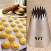 Bakvormen #9FT Grote Icing Piping Nozzles Russische Gebak Tips Koekjes Taart Decoreren Gereedschappen Crème Fondant 230803