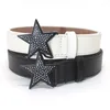 Paski Rhinestone Star Chic Belt for Women Aesthetic Y2K Streetwear Vintage punk dżins