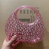 Вечерние сумки Кошелек в форме полумесяца Дизайнерская роскошная сумка для женщин Блестящая прозрачная вечерняя женская вечерняя сумка-клатч с бриллиантами 230803