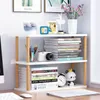 Pencil Cases Simple Desk Storage Shelves Small Bookshelves On The Table Multistorey Office Solid Wood Pole Partitions Multifun 230804