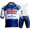 Set di maglie da ciclismo Soudal Quick Step Team Set Abbigliamento da campione del mondo da uomo Camicie da bici da strada estive Tuta Pantaloncini con bretelle da bicicletta Ropa 230803