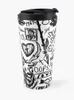 Бутылки с водой татуировки коллаж Travel Coffee Coffee Cup Cup