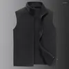 Men's Vests Winter Fleece Male Thick Warm Waistcoats Casual Outwear Thermal Soft Man Windbreaker Sleeveless Jackets Z14