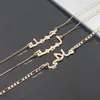 Pendant Necklaces Custom Arabic Name Necklace For Women Personalized Stainless Steel Gold Chain Islamic Necklaces Pendant Jewelry Ramadan Gifts 230804