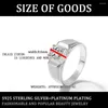 Cluster Rings Ziqiudie S925 Sterling Silver Platinum-plated Diamond Men's Ring High-grade Wedding Couples Men To Send Husband Gift