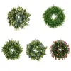 Decorative Flowers Door Simulation Plant Wreath Complimentary Twine Hooks Greenery Hanging Decorations Home Combination