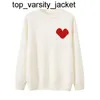 2023 Designer sweater love heart mens woman lovers couple cardigan round neck collar womens fashion brand letter white black long sleeve clothing pullover