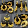 Chains 24k Black Necklace Earring Jewelry Set For Women Dubai Fashion Wedding Banquet