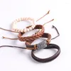 Charm Bracelets Leather Bracelet Men Confession Love Alloy Street Trend Multi-layered Colorful Accessories