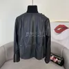 Chaquetas de cuero de invierno para mujer Gabardina con hebilla de metal Chaqueta de diseñador blam Abrigos de estilo punk para mujer rompevientos informal