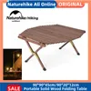 Camp Furniture Naturehike Outdoor Solid Wood Folding Table Portable Egg Roll Camping Picnic BBQ Movable