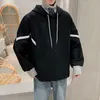 هوديز الرجال Zogaa الرجال رجال الربيع الخريف Stiching مخطط harajuku sweatshirt الشباب أعلى الحجم الأزياء جميع المباراة