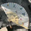 Chinese Style Products Decorative Fan Embroidery Folding Fan Chinese Style Antiquities Bamboo Fan Cotton-like Suzhou Embroidery