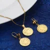 Wedding Jewelry Sets Gold Color Coin Pendant Necklaces Women Men France Lecoqgaulois Old French Trendy 230804