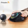 Muizen ProtoArc EM03 Draadloze Bluetooth Trackball Muis Oplaadbare Ergonomische RGB Backlit Rollerball voor Windows Mac iPad 230804