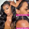 32 Polegada Body Wave Lace Front Wig Transparente 13x4 Lace Frontal Wig Pré Depenado Perucas para Mulheres Peruca de Cabelo Humano à Venda Liquidação