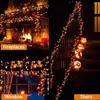 Strings Thanksgiving Decoration 10/20/30/40LED Pumpkin Garland String Lights For Halloween Fall