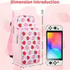 Bonita bolsa de viagem para Nintendo Switch/OLED/Lite, bolsa portátil de ombro transversal para transporte de armazenamento para NS Consolo, base de carregamento, Joy-Cons, meninas, mulheres