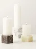 Candle Holders Custom Wholesale Natural Marble Stone Incense Candlestick Jade Decorative Ornaments Wabi-sabi Style Shooting Props