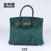 Дизайнерская страусная платиновая сумочка сумки женская женская мода тенденция большая мощность 30 Женская подлинная кожа