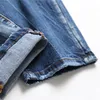Luxo roxo jeans masculino designer jeans feminino empilhado denim tendência europeia calças jeans motociclista bordado marca calças rasgadas cxd2308048