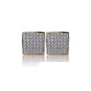 Stud Iced Out Xl Large Square Curved Sn Block 925 Sterling Sier Cubist Orecchino a vite per uomo e donna Drop Delivery Jewelry Ear Dhq2I